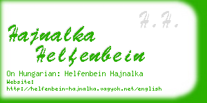 hajnalka helfenbein business card